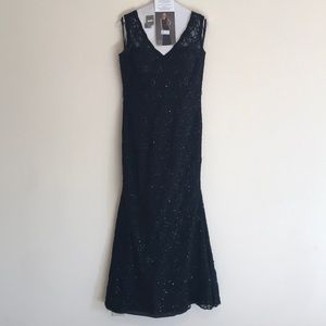 Beautiful Beaded Lace Designers Evening Gown